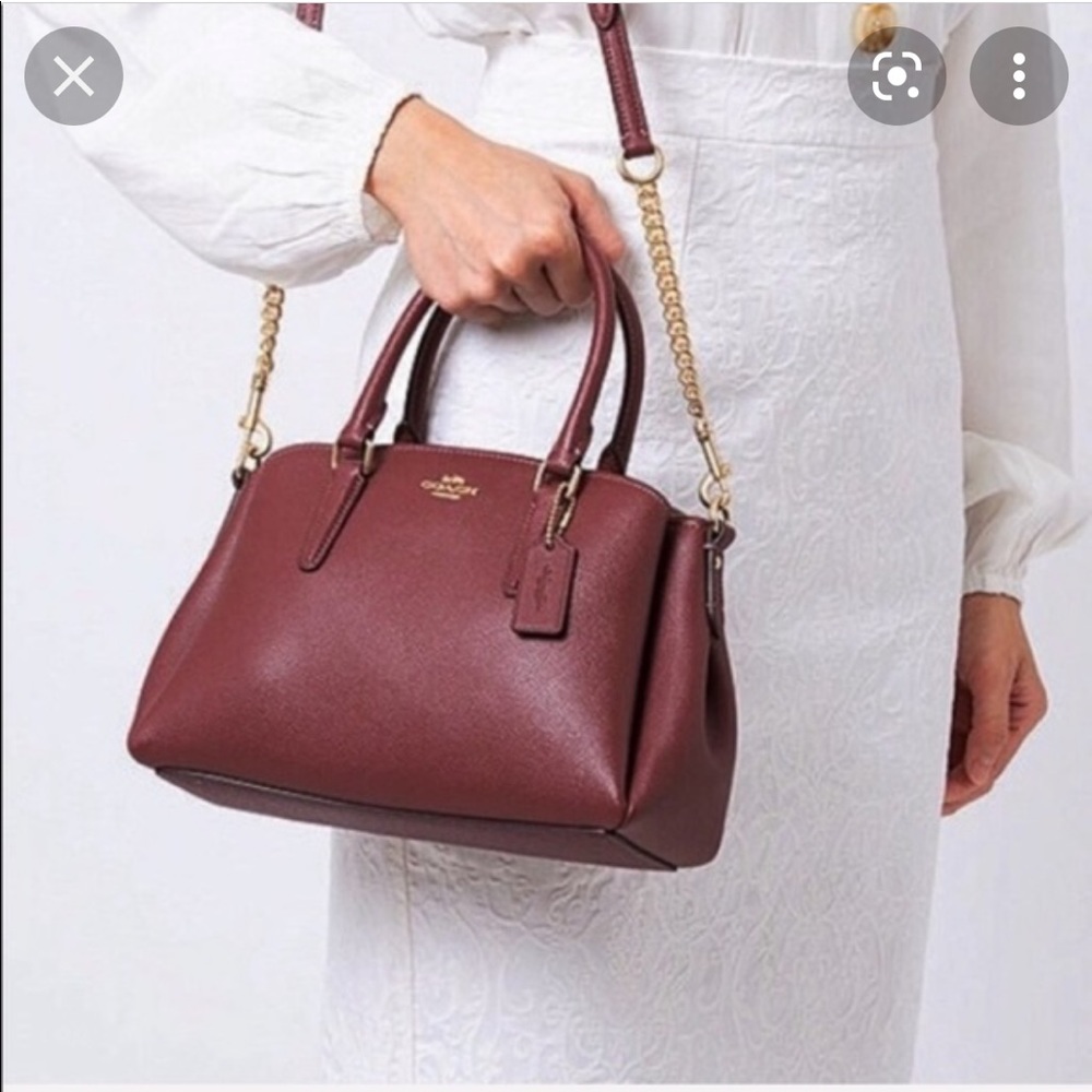 Coach mini sage crossbody burgundy
